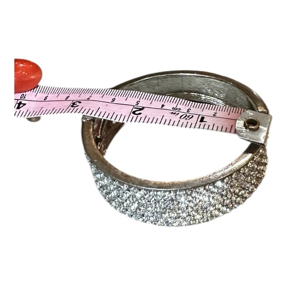 Noir Glam Crystal Hinged Cuff Bracelet - NEW - Picture 9 of 10